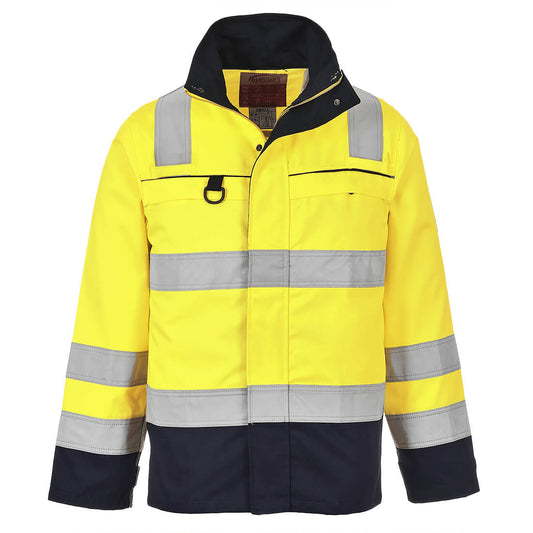 Portwest Hi-Vis Multi-Norm Jacket - Yellow/Navy