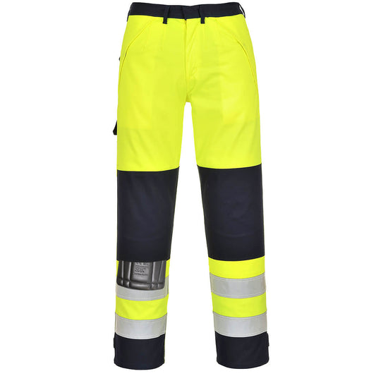 Portwest Hi-Vis Multi-Norm Trousers - Yellow/Navy