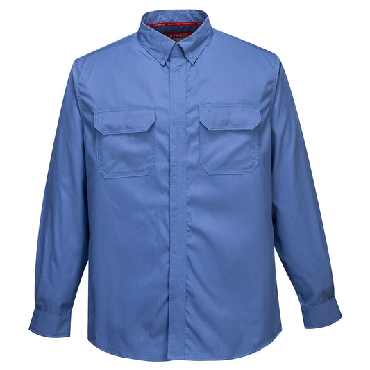 Portwest Bizflame Work Shirt - Blue