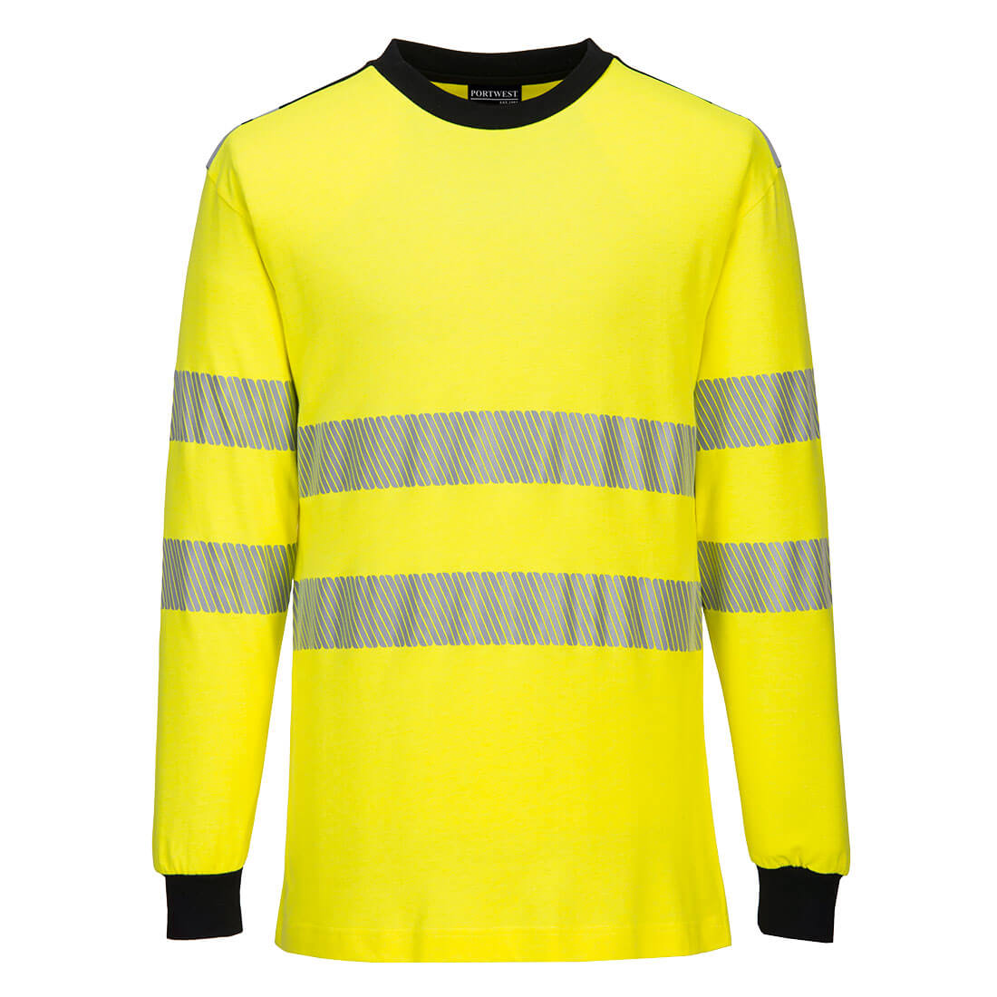 Portwest PW3 Flame Resistant Hi-Vis T-Shirt - Yellow/Black