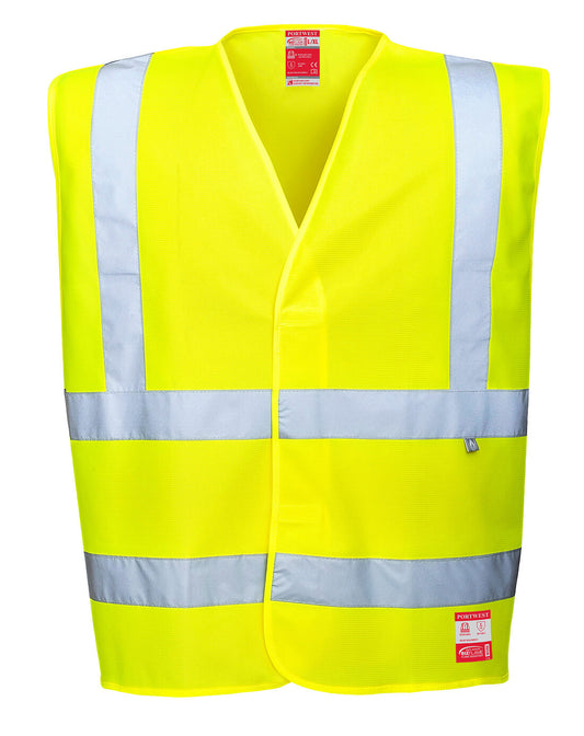 Portwest Hi-Vis Anti Static Vest - Flame Resistant - Yellow