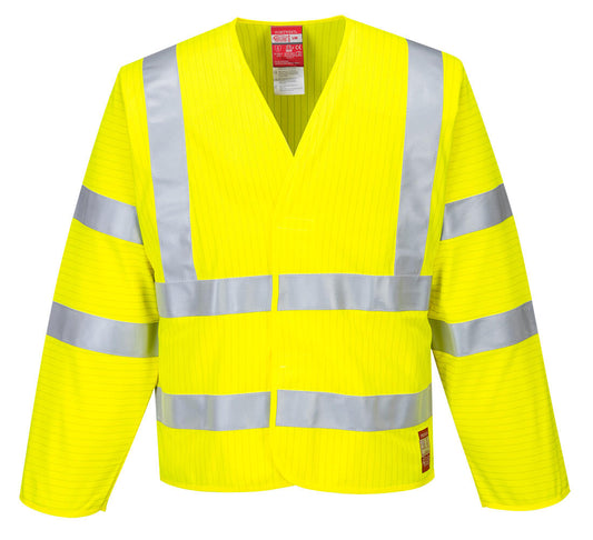 Portwest Hi-Vis Anti Static Jacket - Flame Resistant - Yellow