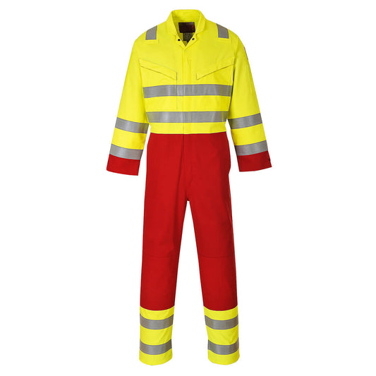 Portwest Bizflame Work Hi-Vis Coverall - Yellow