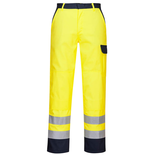 Portwest Bizflame Work Hi-Vis Trousers - Yellow