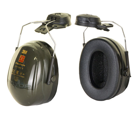 3M Peltor Optime 2 Helmet Attachment Ear Defenders Green