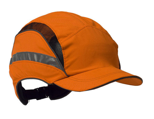 3M HC23 First Base 3 Safety Baseball Cap Reduced Peak - Hi-Vis Orange