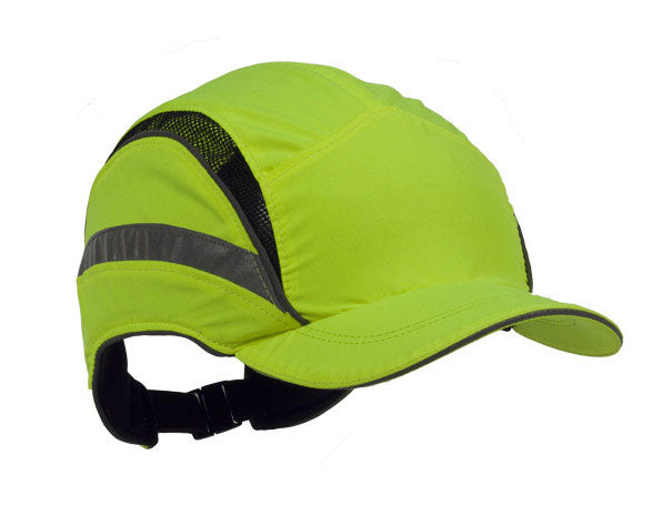 3M HC23 First Base 3 Safety Baseball Cap Reduced Peak - Hi-Vis Yellow