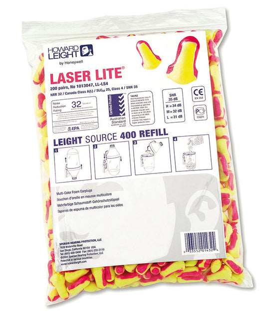 Howard Leight Laser Lite LS400 Refill Yellow - Pack of 200