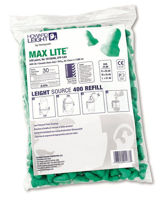 Howard Leight Maxlite LS400 Refill 1013048 Green - Pack of 200