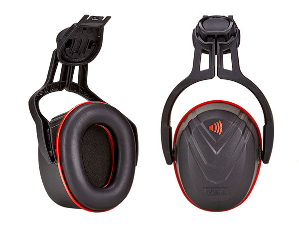 MSA V-Gard Helmet Mounted Ear Defender High Red