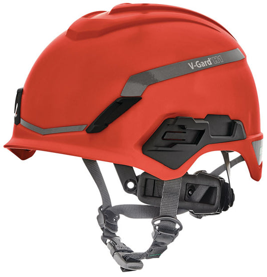 MSA V-Gard H1 Non Vented Helmet - Red