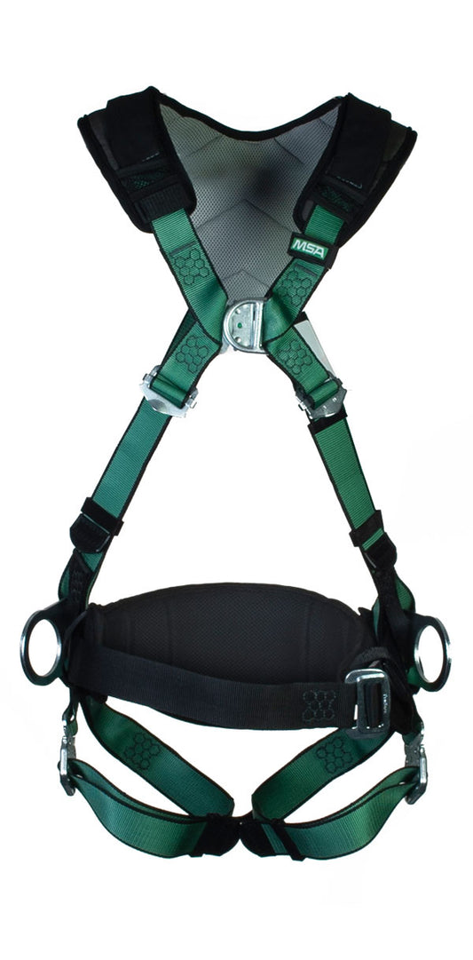 MSA V-Form + Back/Chest/Hip D-Ring Bayonet Harness With Waist Belt - XS