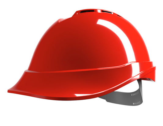 MSA V-Gard 200 Vented Safety Helmet - Red