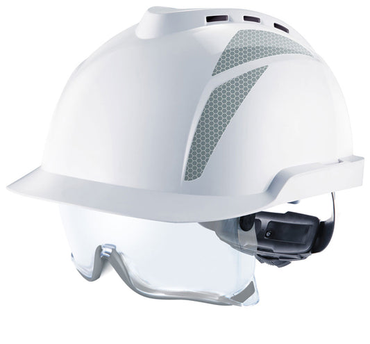 MSA V-Gard 930 Vented Helmet With Integrated Spec - White/Grey