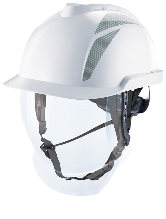 MSA V-Gard 950 Electrician Helmet White Set - White/Grey