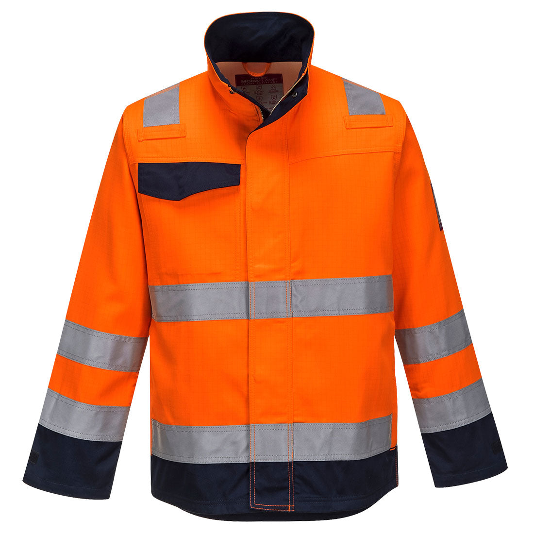 Portwest Modaflame RIS Orange/Navy Jacket  - Orange/Navy