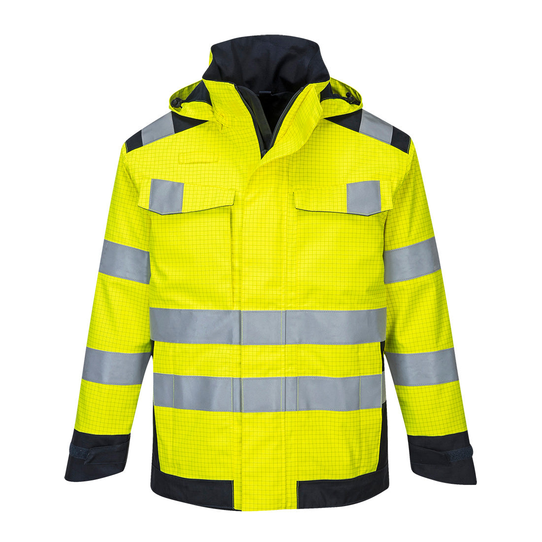 Portwest Modaflame Rain Multi Norm Arc Jacket - Yellow/Navy