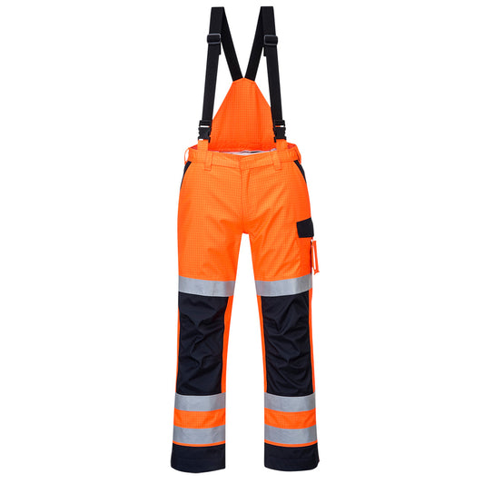 Portwest Modaflame Rain Multi Norm Arc Trousers - Orange/Navy