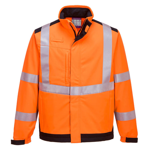 Portwest Modaflame Multi Norm Arc Softshell Jacket - Orange/Navy