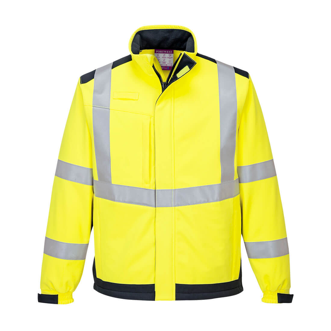 Portwest Modaflame Multi Norm Arc Softshell Jacket - Yellow/Navy