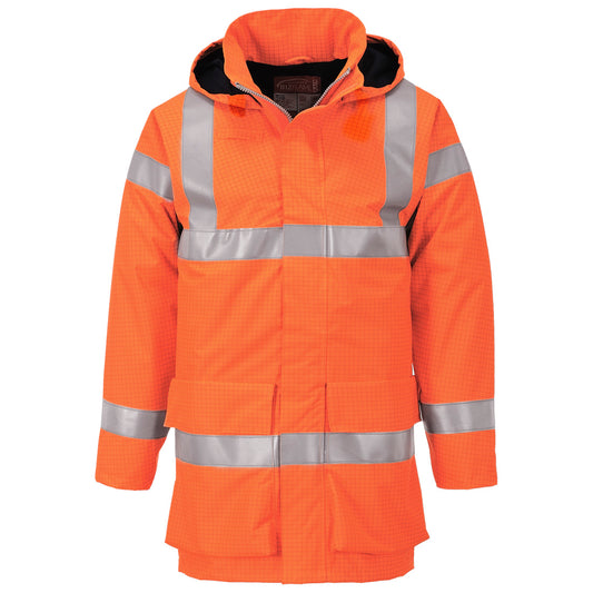 Portwest Bizflame Rain Hi-Vis Multi Lite Jacket - Orange