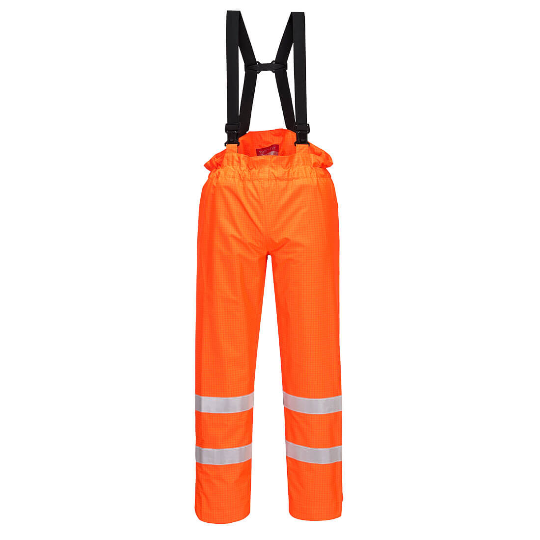 Portwest Bizflame Rain Unlined  Hi-Vis Antistatic FR Trousers - Orange