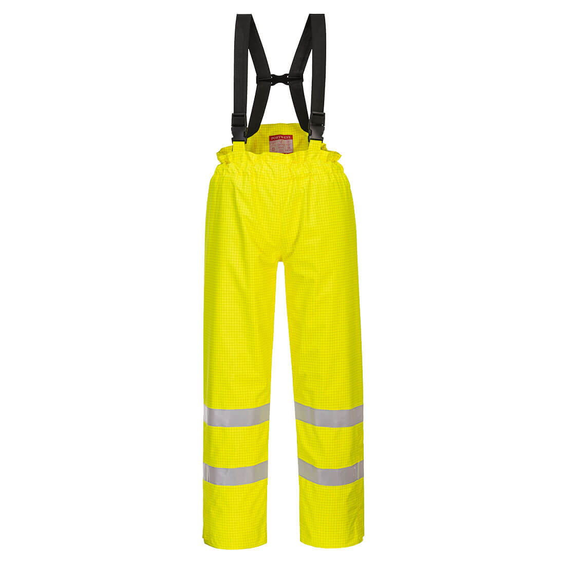 Portwest Bizflame Rain Lined Hi-Vis Antistatic FR Trousers - Yellow