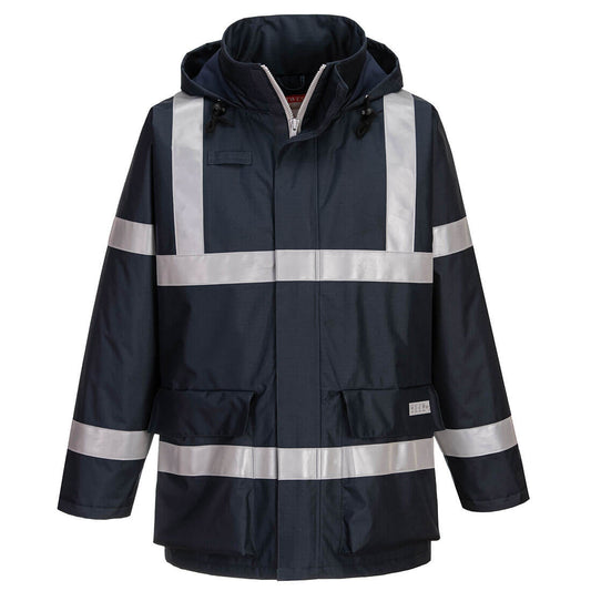 Portwest Bizflame Rain Anti-Static FR Jacket - Navy