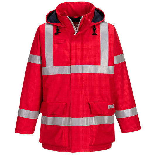 Portwest Bizflame Rain Anti-Static FR Jacket - Red