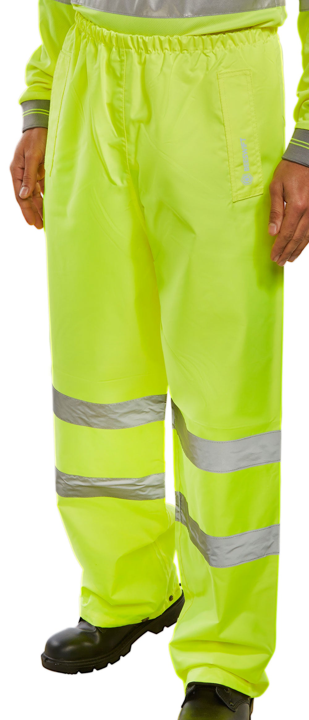 Hi-Vis Waterproof Overtrousers - Yellow