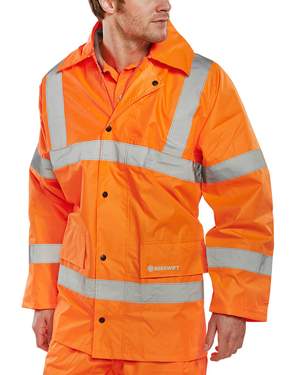 Hi-Vis Rain Jacket - Orange